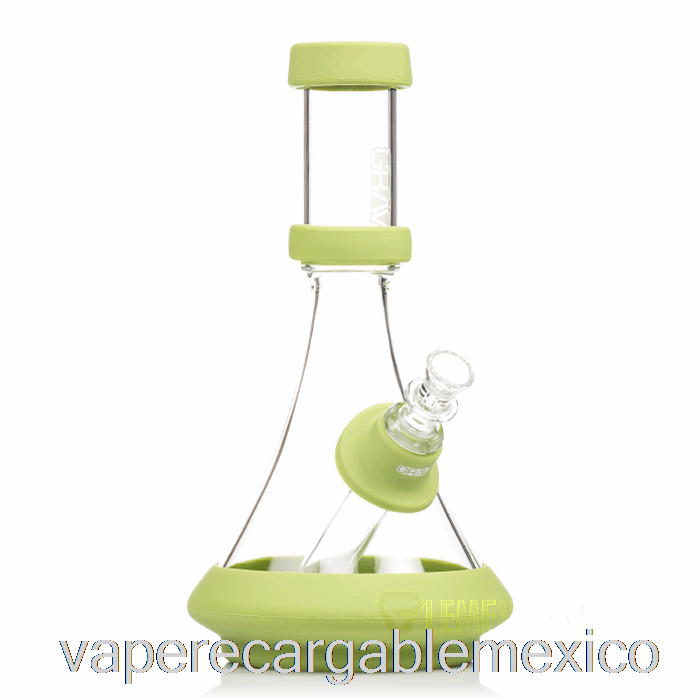 Vape Recargable Grav Deco Vaso De Silicona Transparente + Verde Aguacate